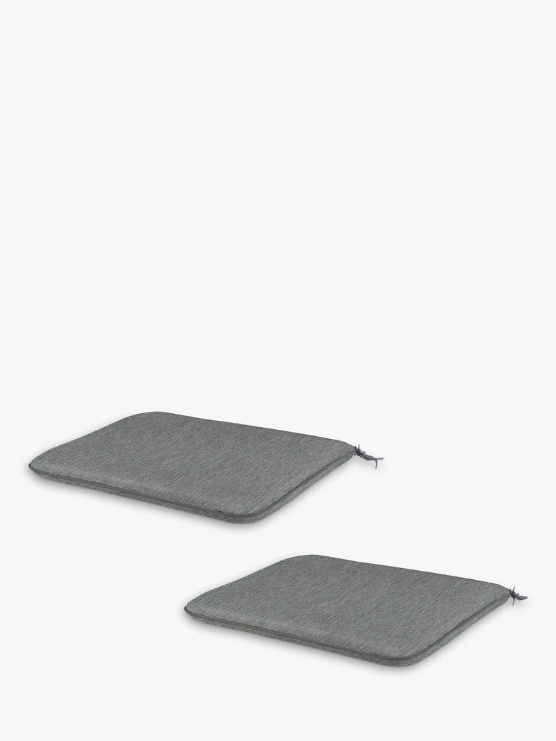 KETTLER Henley Straight Sided Garden Dining Chair Cushion - Set of 2, Grey