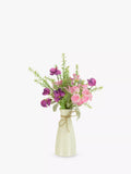 Floralsilk Artificial Sweet Pea Mix in Ceramic Vase, H38cm, Pink