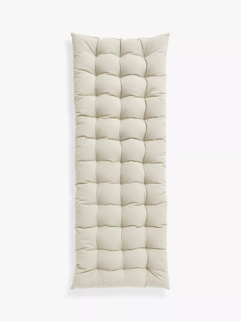 John Lewis Indoor/Outdoor Bench Cushion, Greige