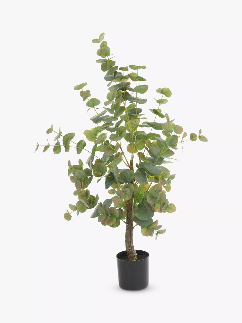 Floralsilk artificial eucalyptus tree in pot, green, 94cm height - British product