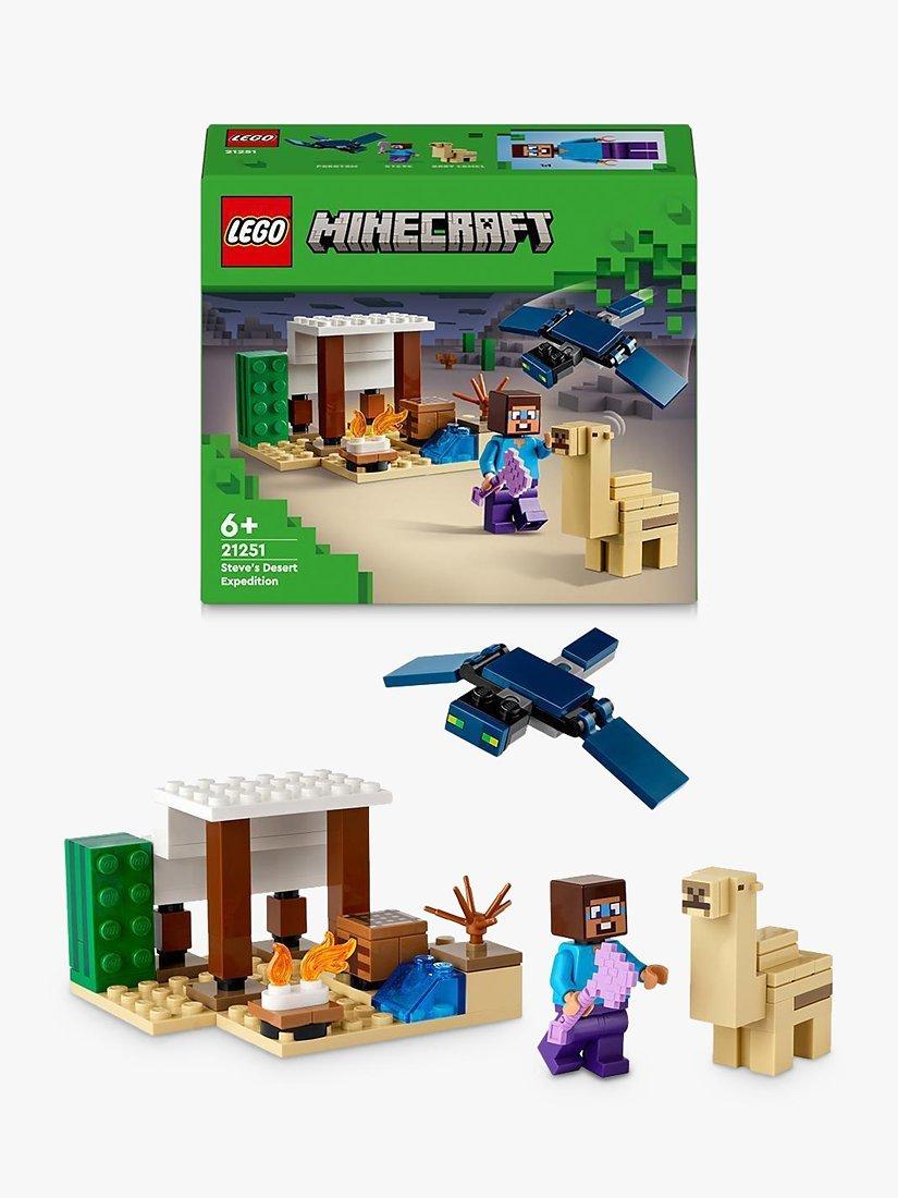 Minecraft Desert Expedition Toy Set with 75 Pieces, Steve Figure, and Baby Camel