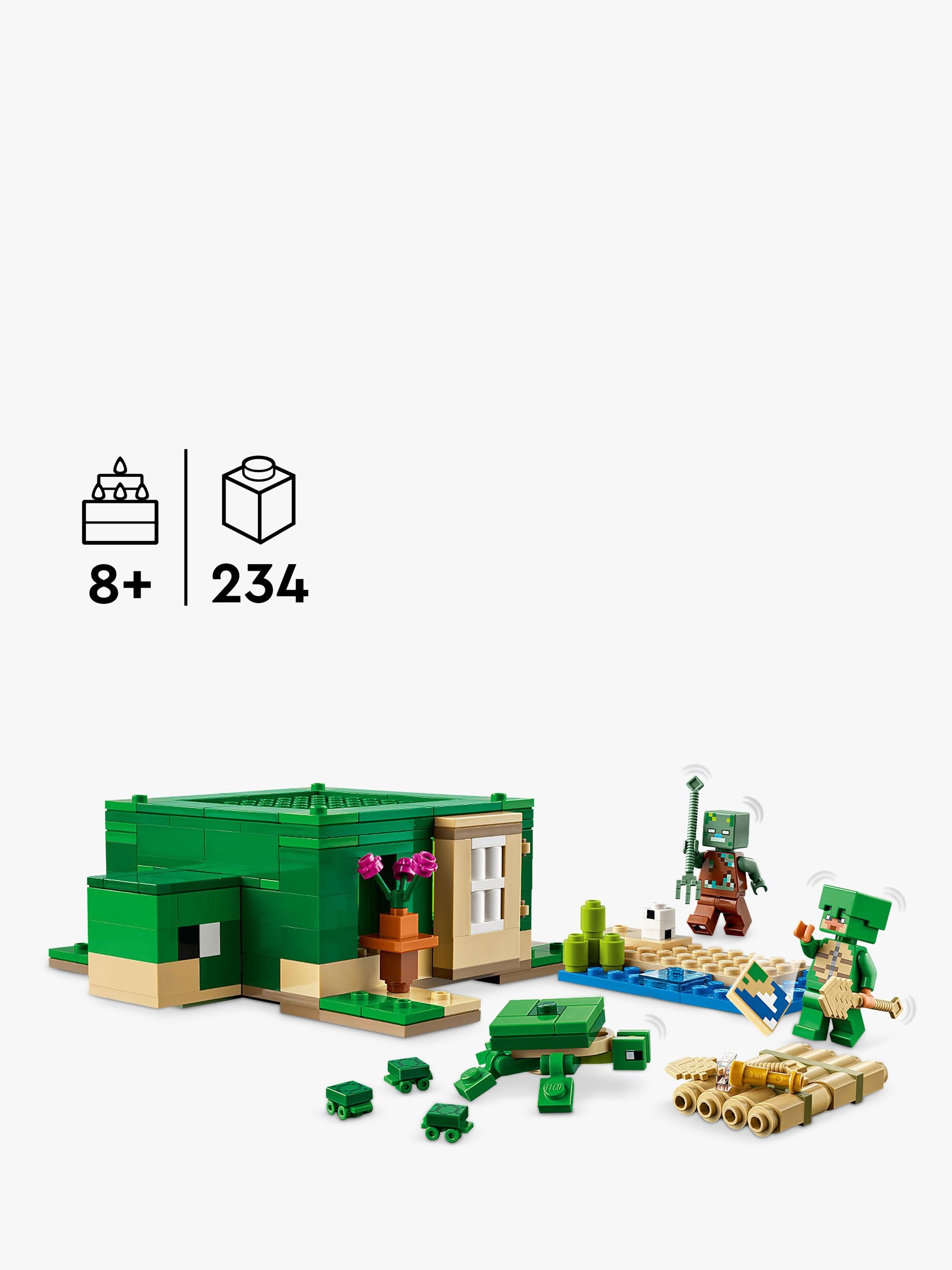 LEGO Minecraft Turtle Beach House 234 Pieces , imported from the UK