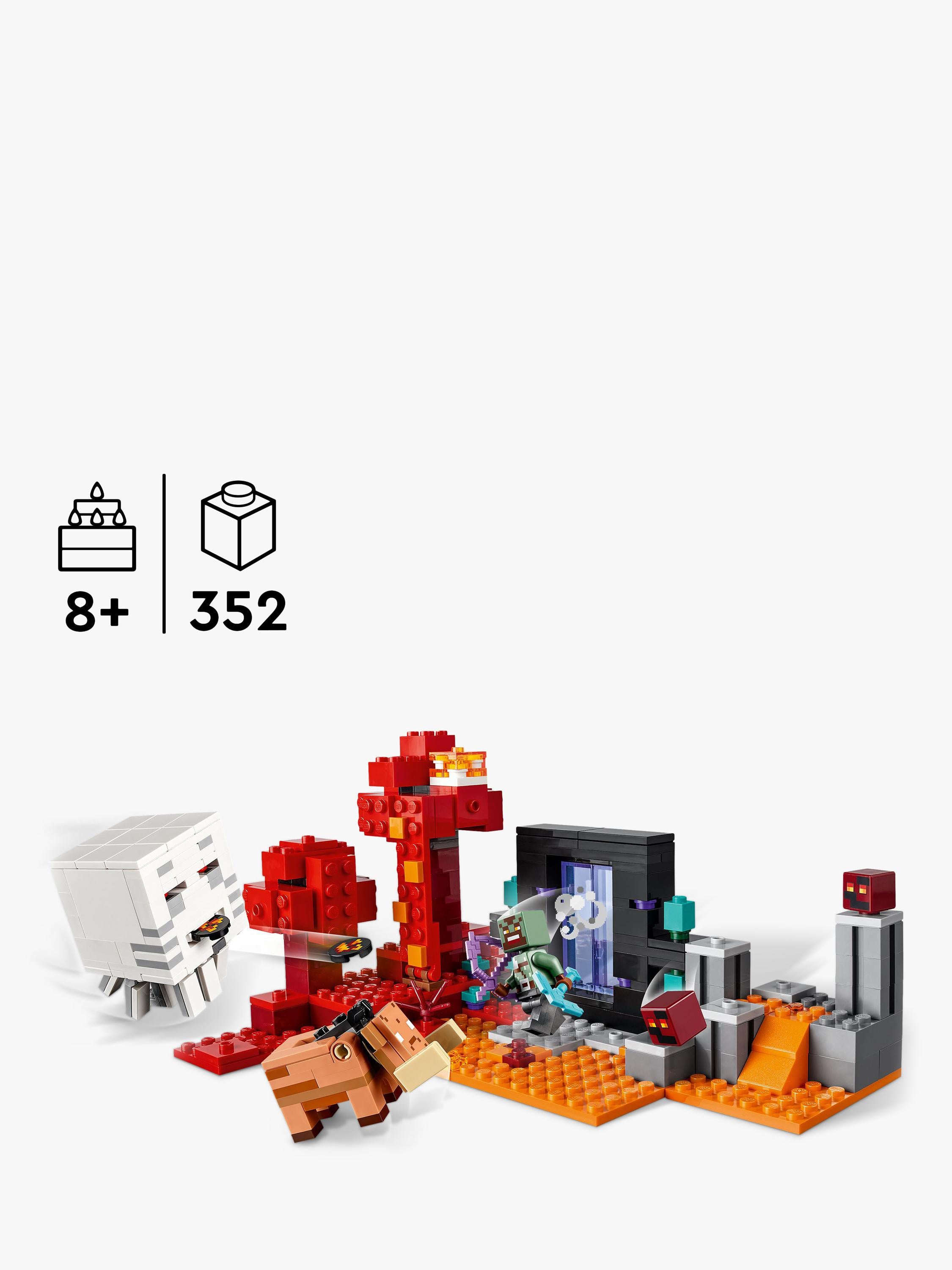 LEGO Minecraft Nether Portal Ambush set, imported from the UK