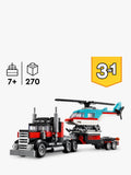 LEGO Creator 3in1 flatbed truck with helicopter building set, imported from the UK