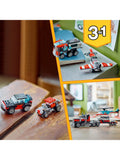 LEGO Creator 3in1 flatbed truck with helicopter building set, imported from the UK