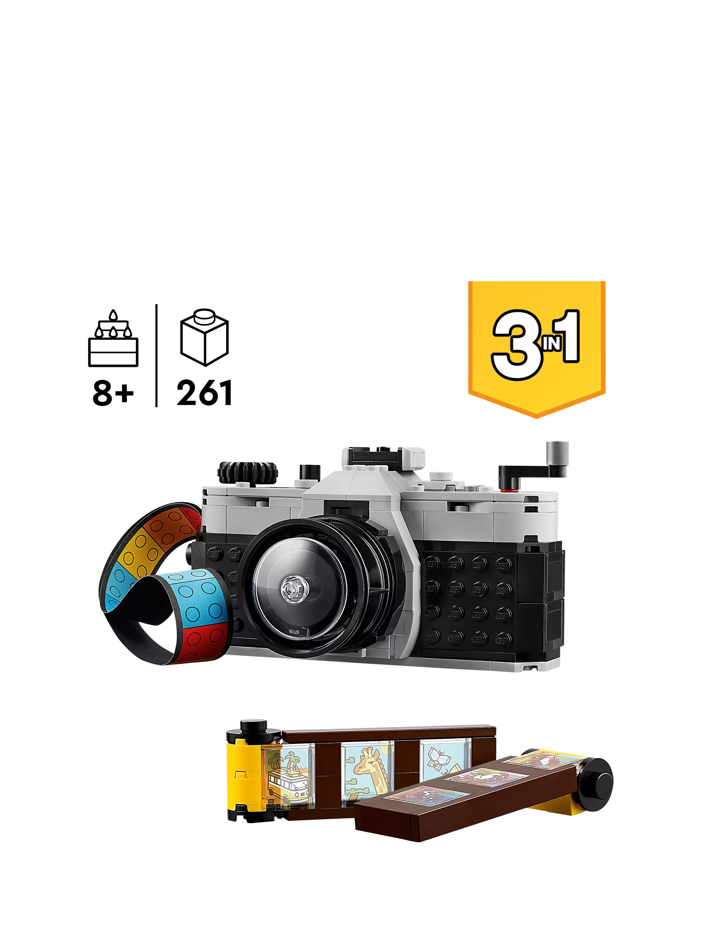 LEGO Creator 3in1 Retro Camera toy 261 pieces - British product
