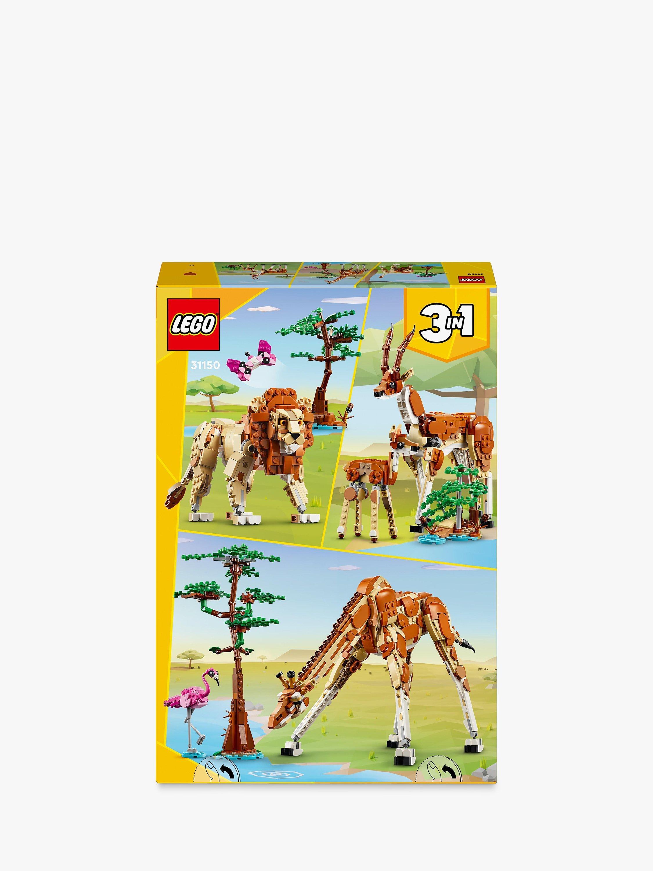 Lego Creator 3in1 Wild Safari Animals building set with 780 pieces, UK version