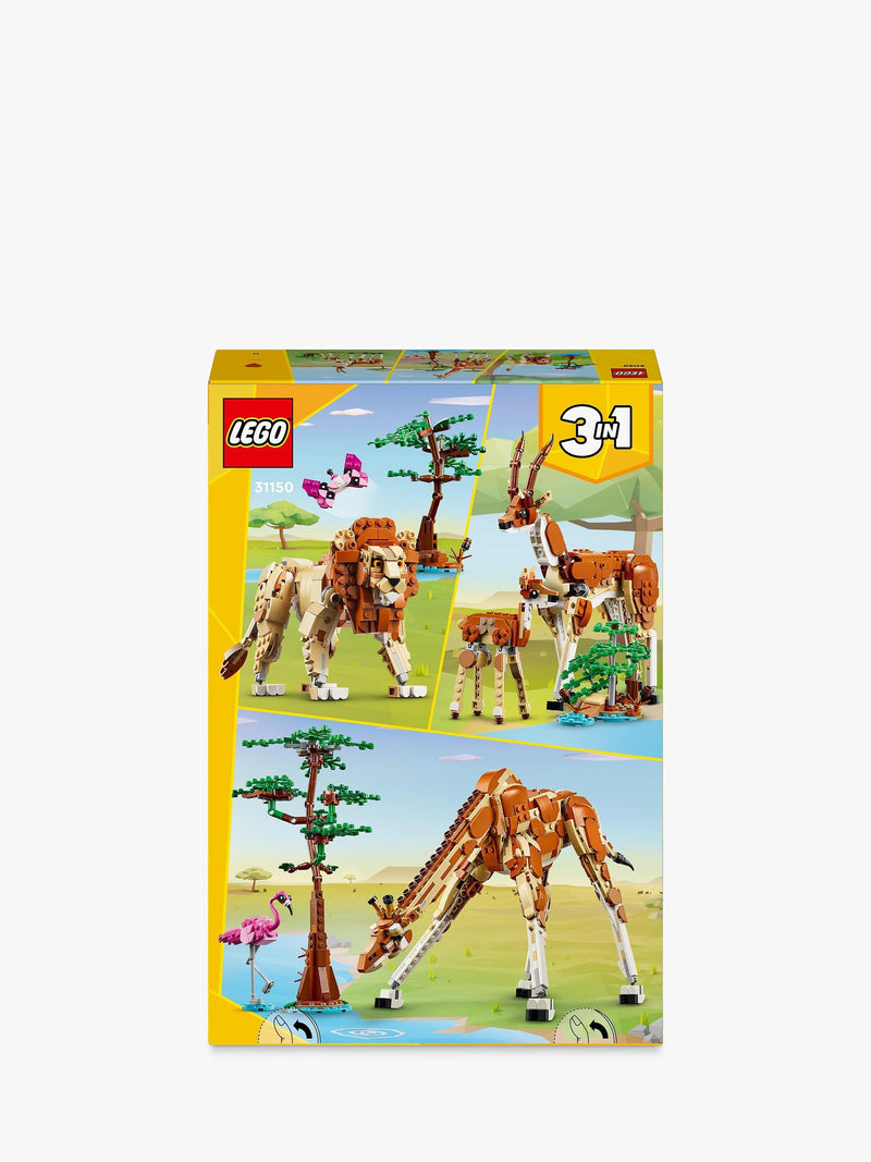 Lego Creator 3in1 Wild Safari Animals building set with 780 pieces, UK version
