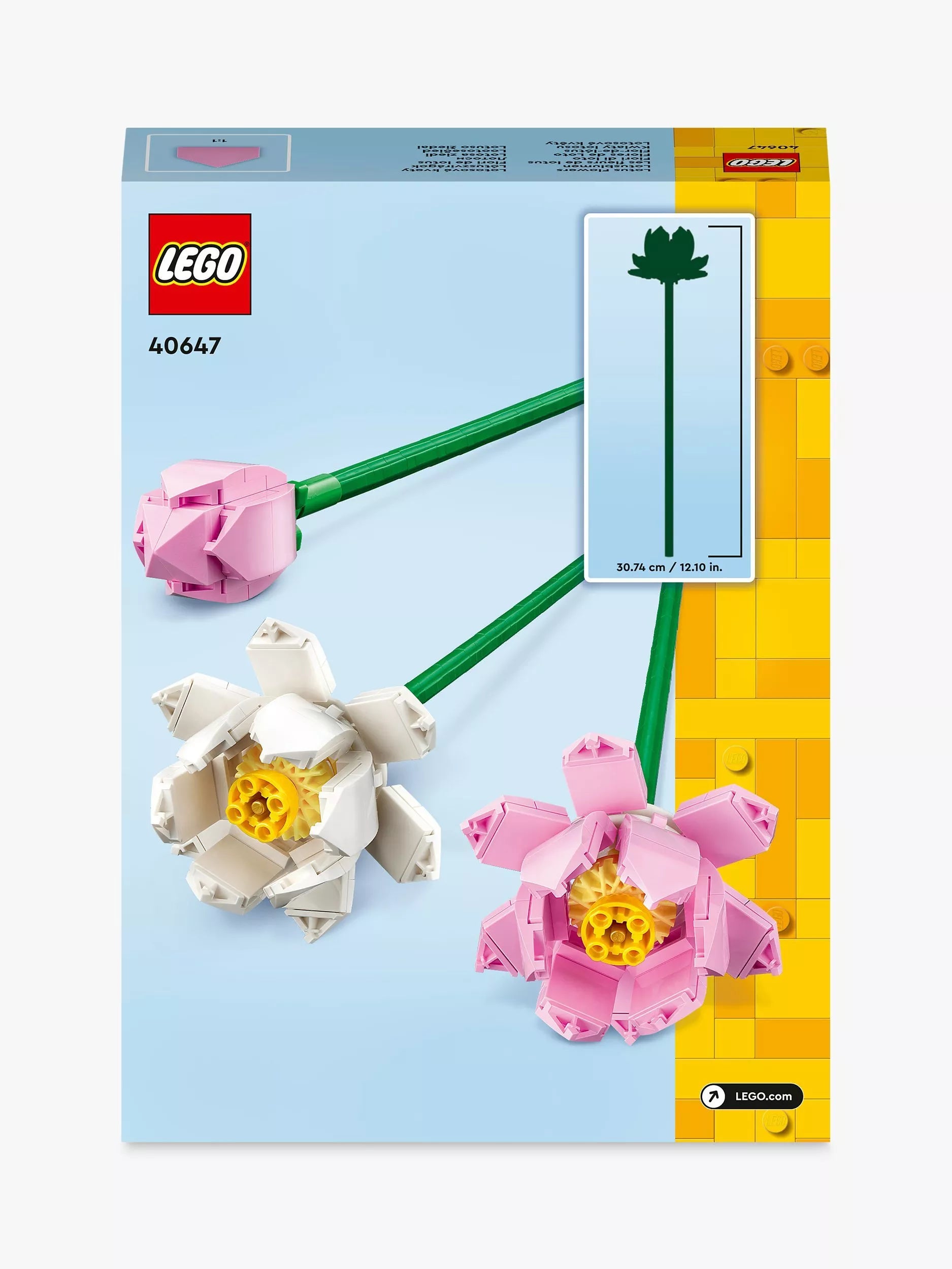 LEGO building set lotus flowers bouquet 220 pieces - British product