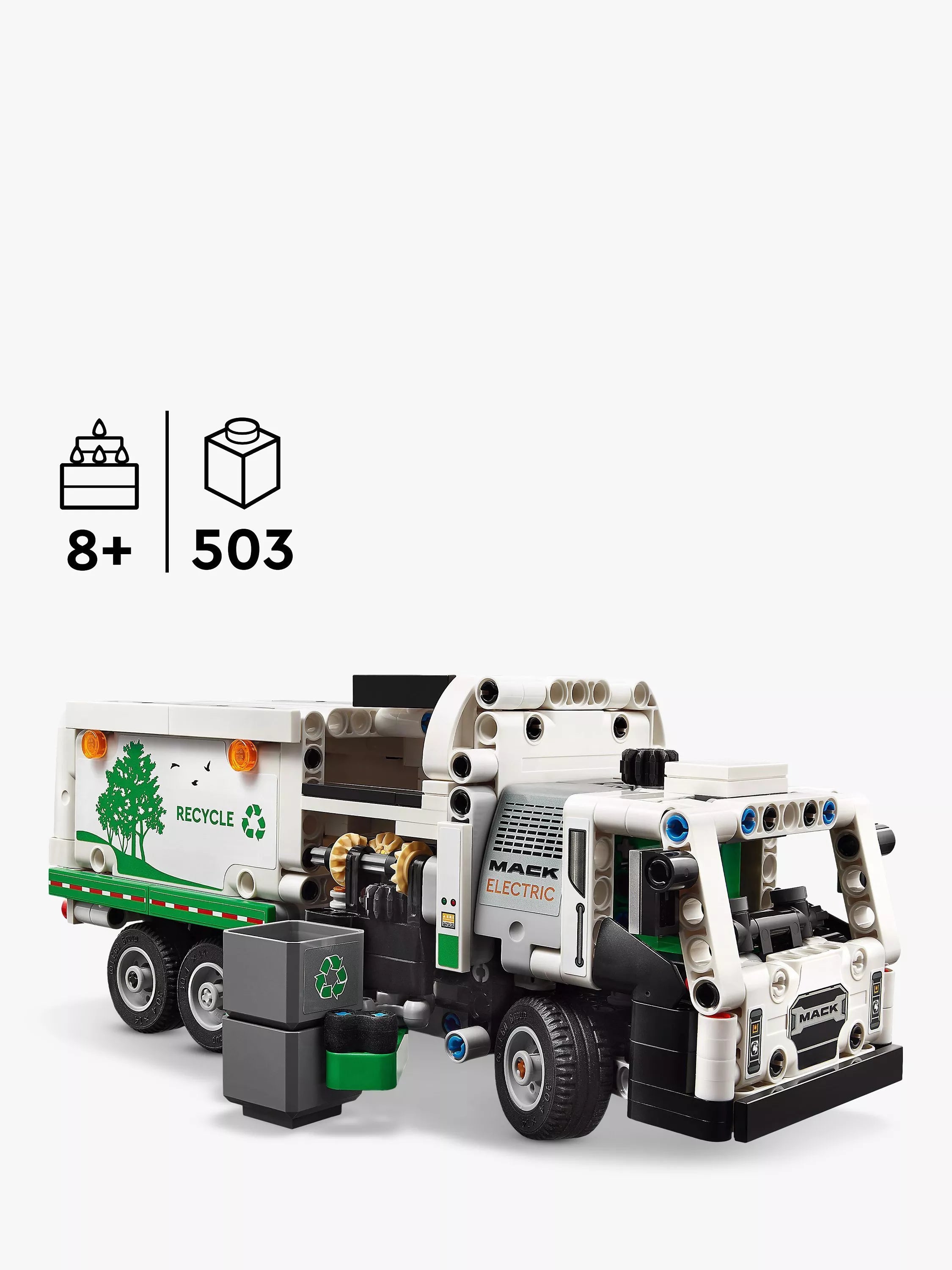 LEGO Technic Mack LR Electric garbage truck toy - British product