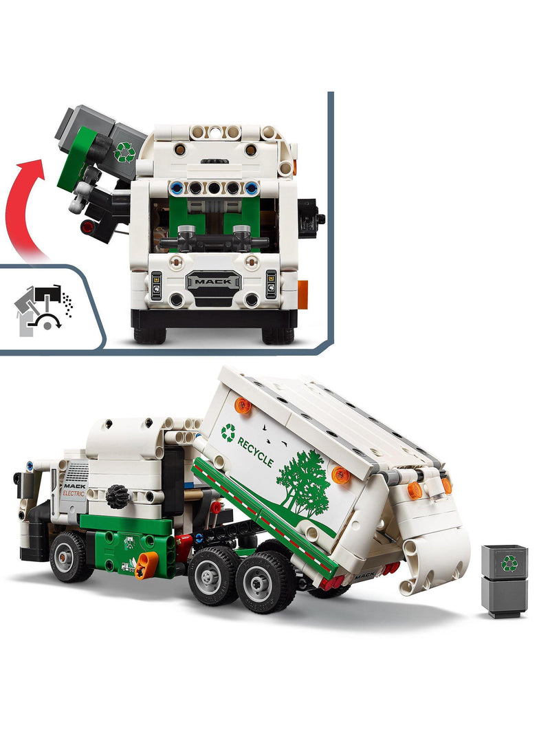 LEGO Technic Mack LR Electric garbage truck toy - British product