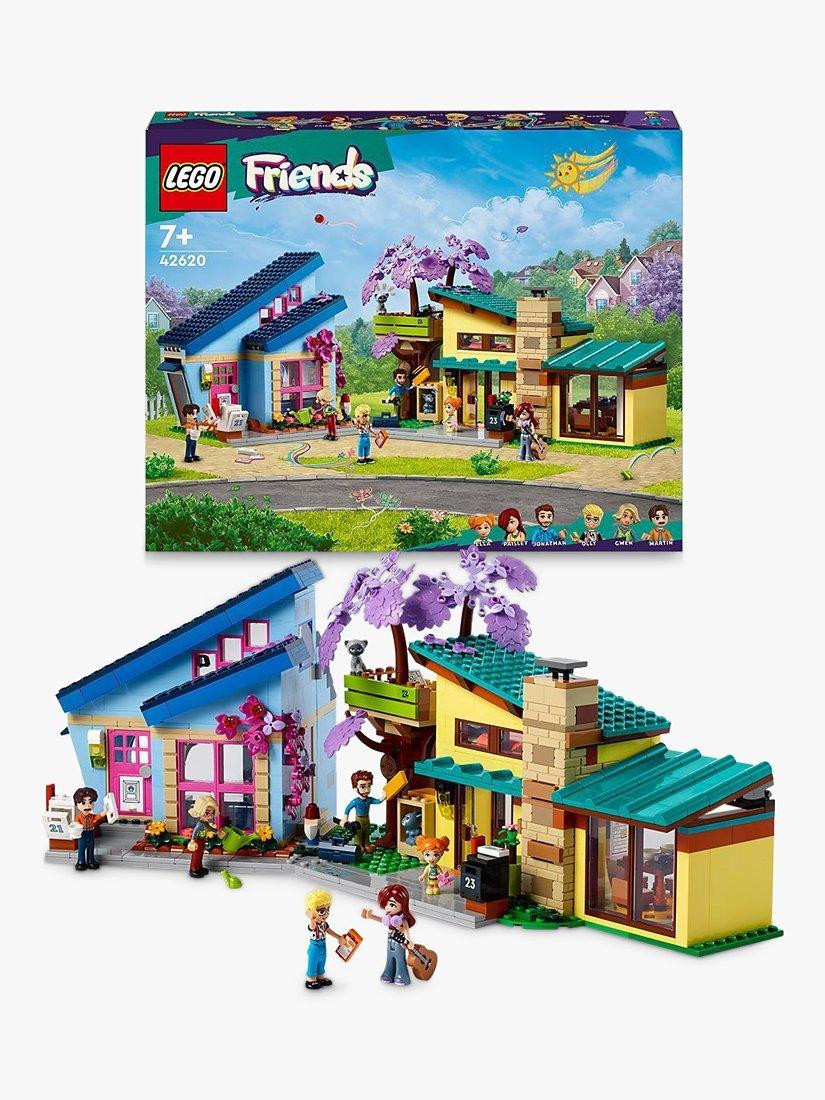 Toy Building Set with Two Family Houses and Tree House