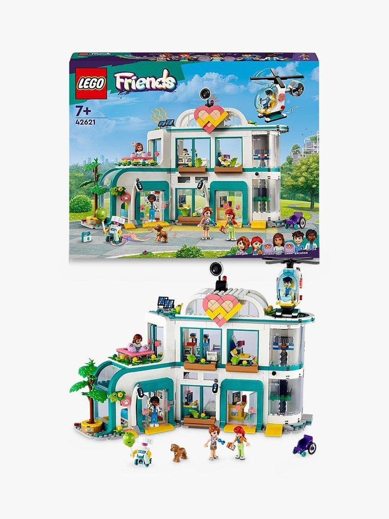 Buildable Hospital Toy Set with Mini-Dolls and Accessories, 1045 Pieces, for Ages 7 and Up