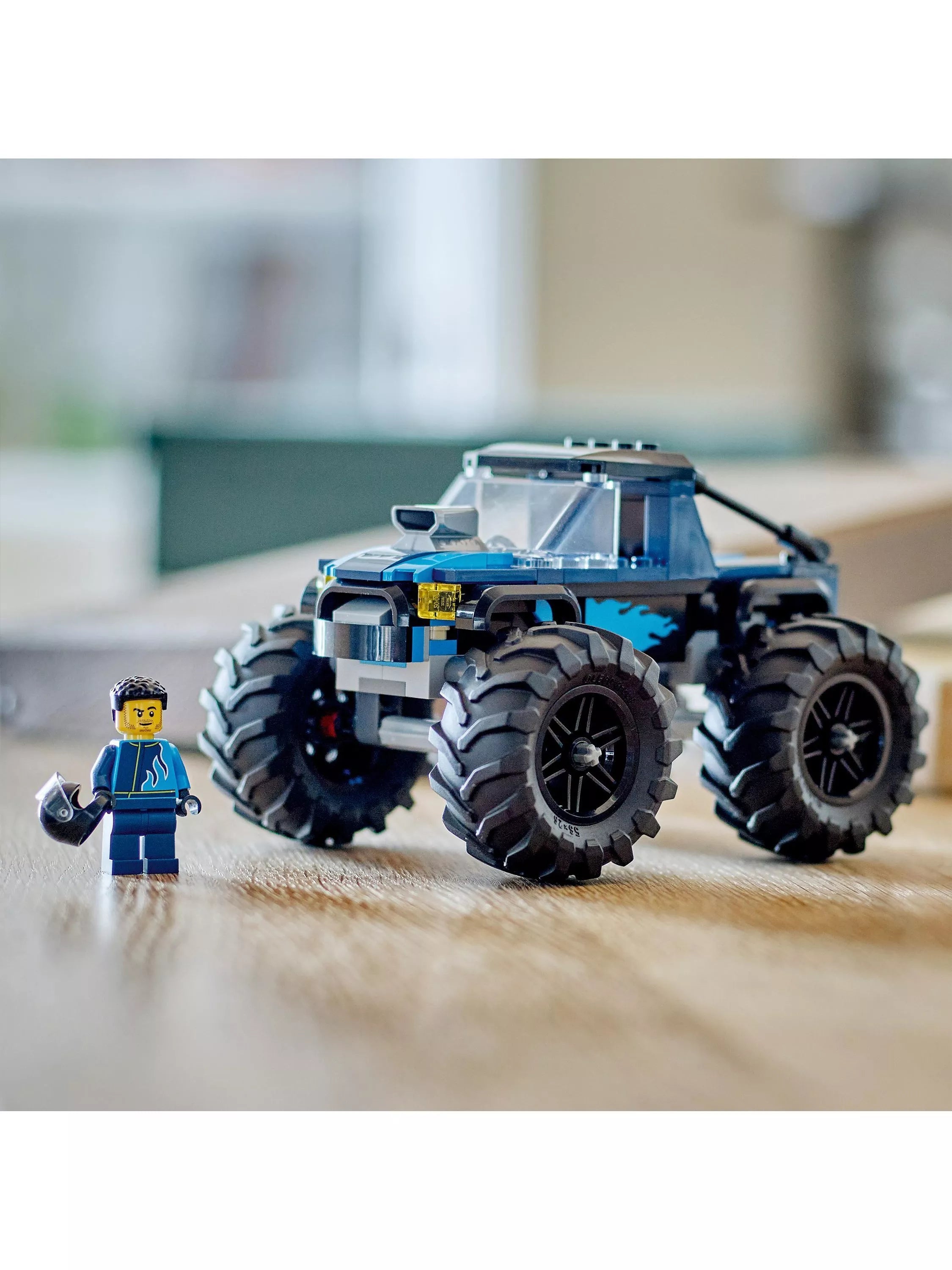 LEGO City blue monster truck toy vehicle building set, UK version