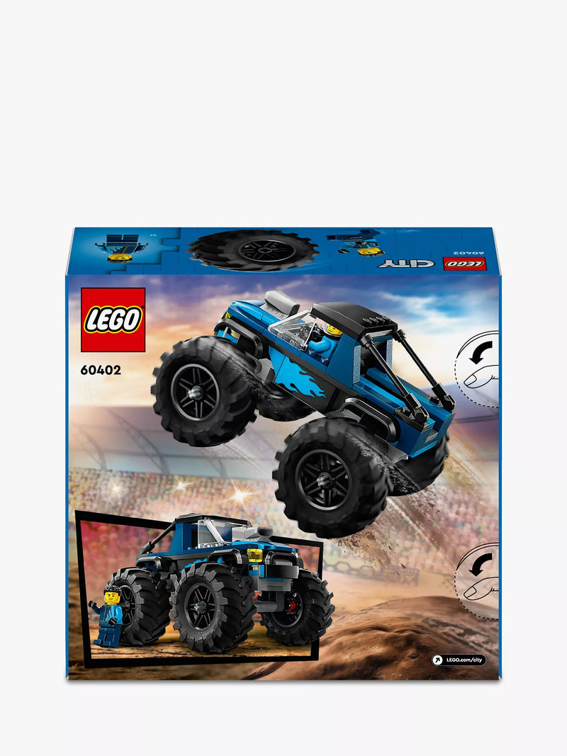 LEGO City blue monster truck toy vehicle building set, UK version