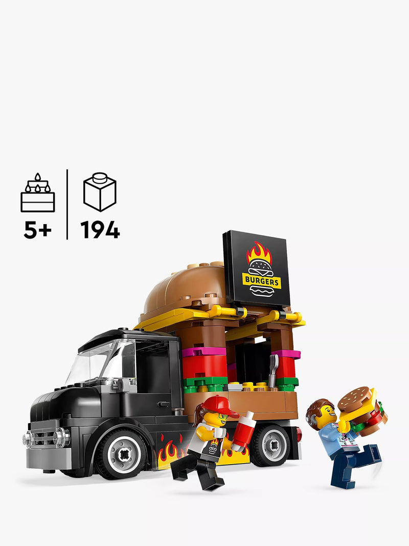 LEGO City Burger Van Food Truck Toy Set, UK version