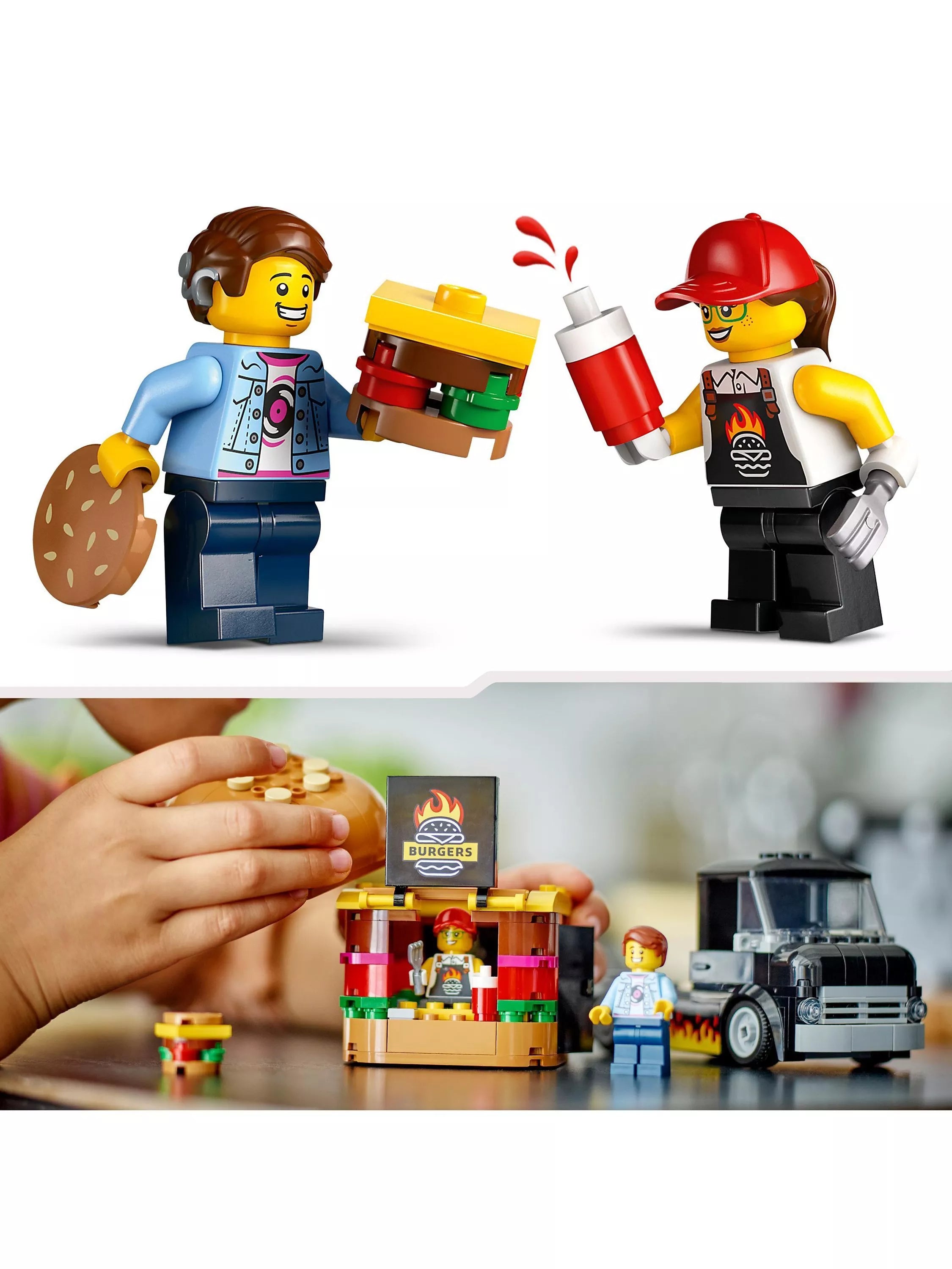 LEGO City Burger Van Food Truck Toy Set, UK version