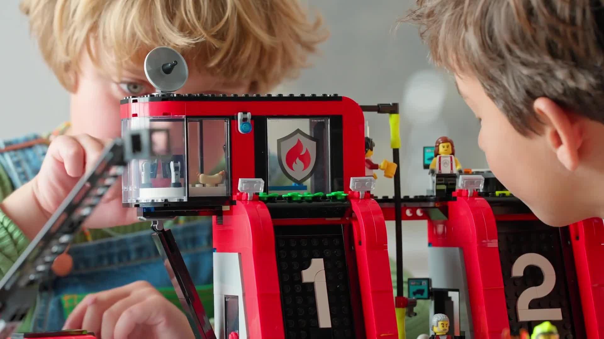 LEGO City Fire Station toy playset, UK version