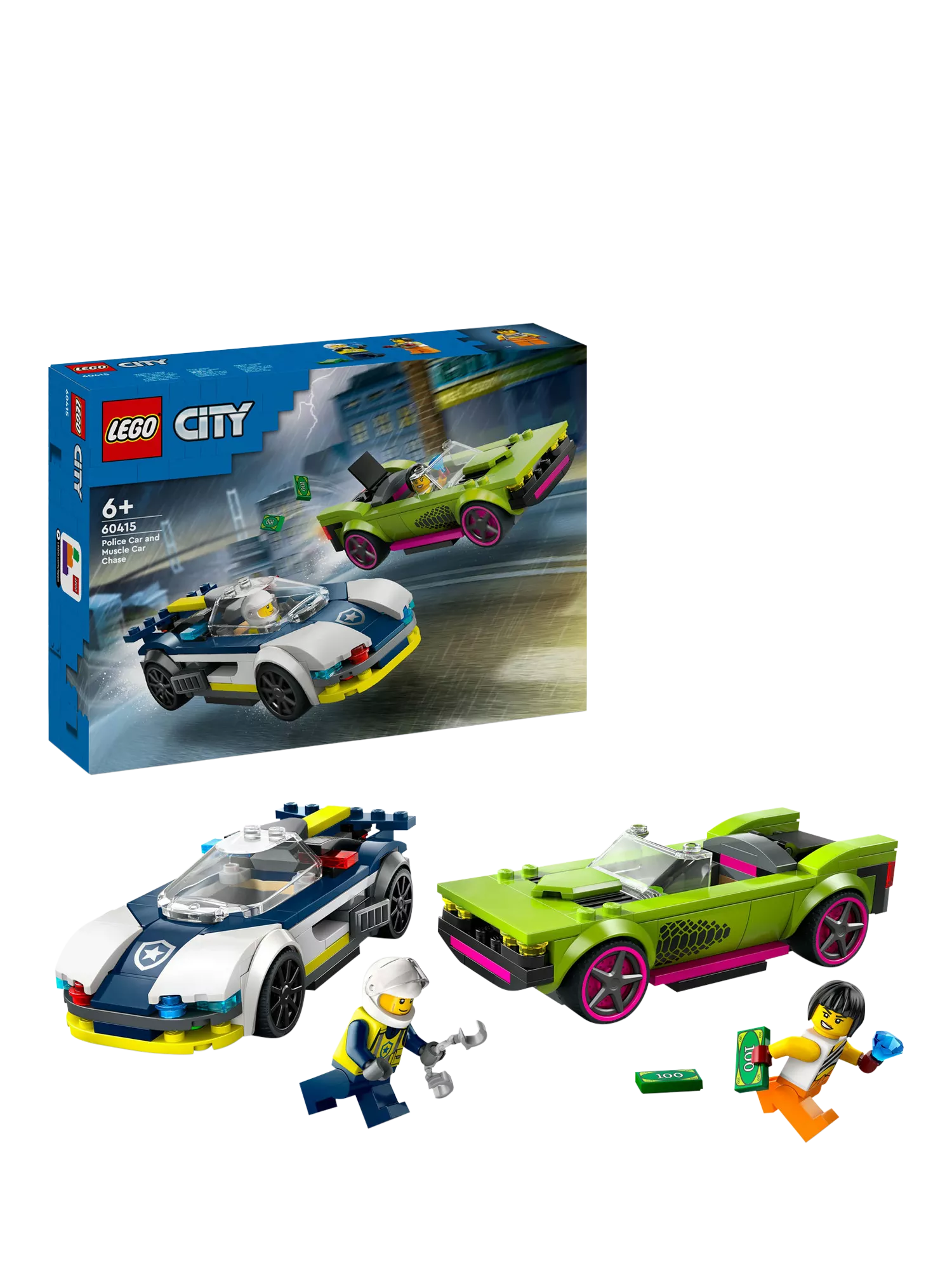 LEGO City Police Car Muscle Car Chase building set 213 pieces, UK version