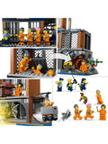 LEGO police prison island building set with helicopter and minifigures 980 pieces, UK version