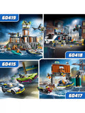 LEGO police prison island building set with helicopter and minifigures 980 pieces, UK version