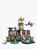 LEGO police prison island building set with helicopter and minifigures 980 pieces, UK version