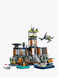 LEGO police prison island building set with helicopter and minifigures 980 pieces, UK version