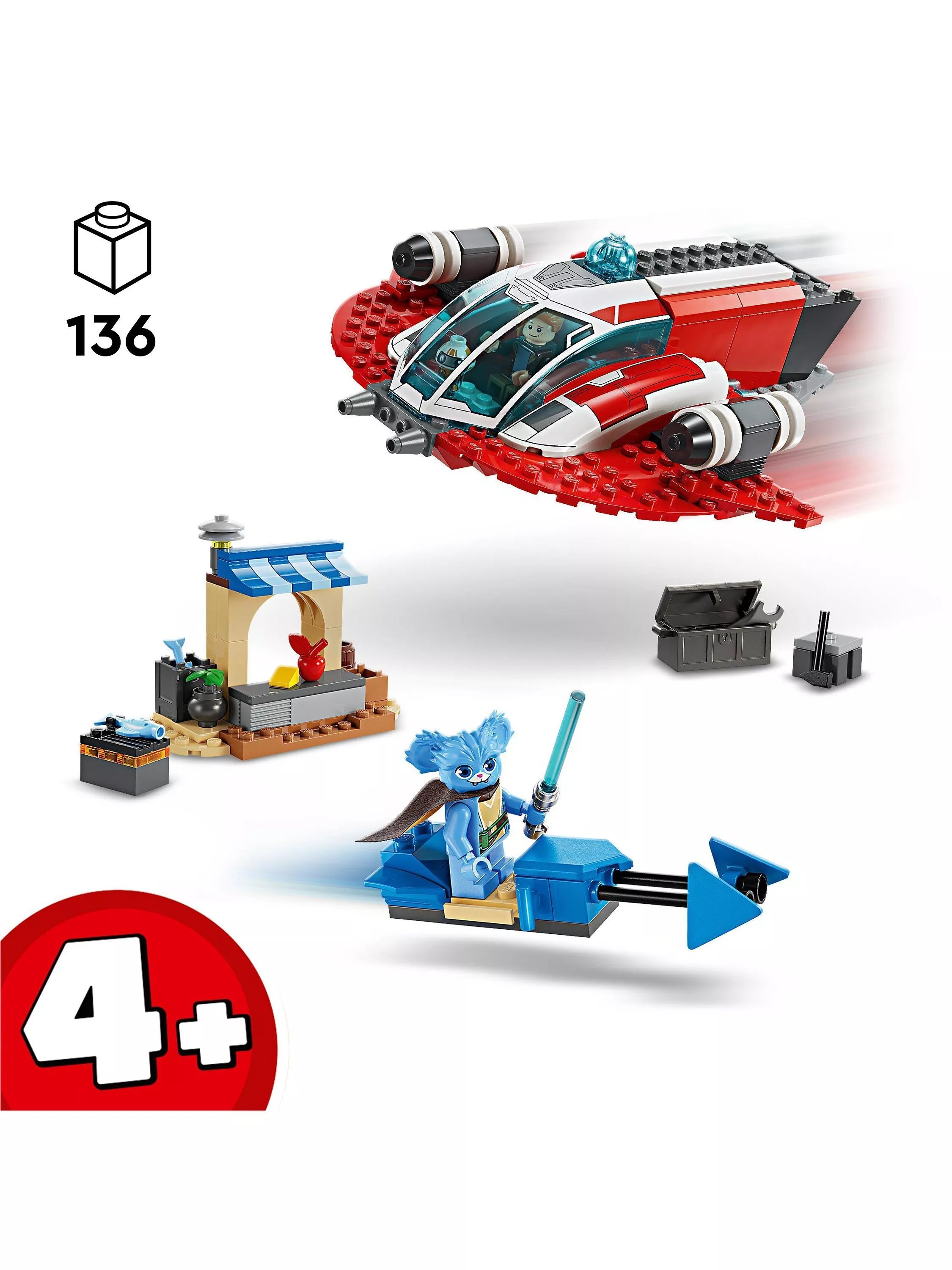LEGO Star Wars The Crimson Firehawk building set 136 pieces, UK version