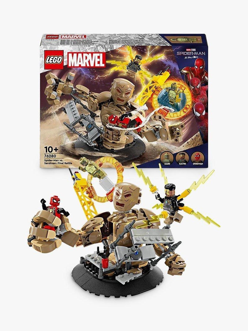 Marvel Spider-Man Final Battle Construction Set with 347 Pieces and Sandman, Electro, Lizard Minifigures