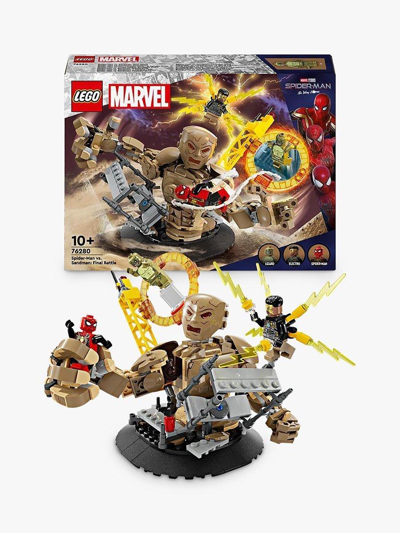 Marvel Spider-Man Final Battle Construction Set with 347 Pieces and Sandman, Electro, Lizard Minifigures
