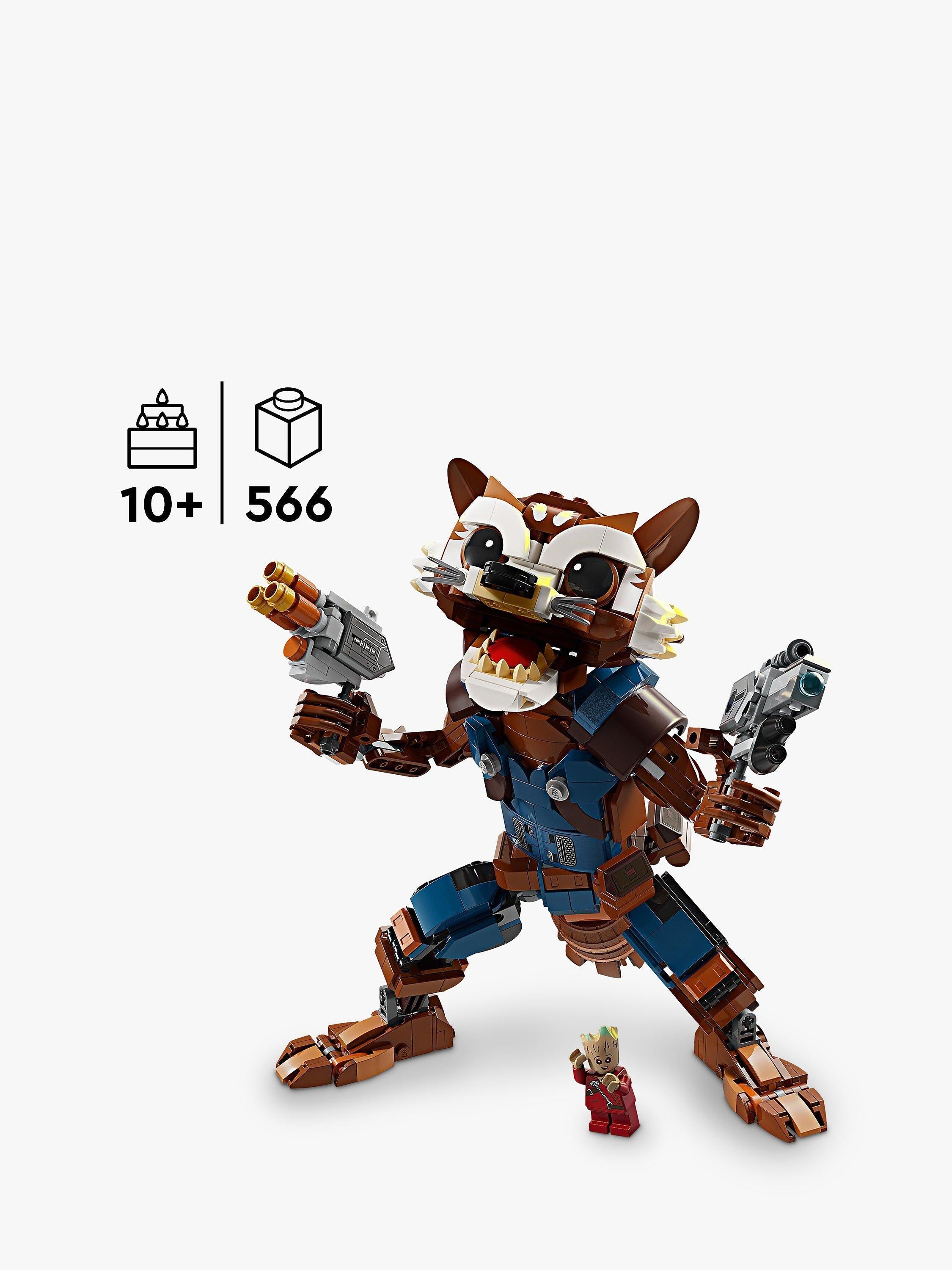 LEGO Rocket and Baby Groot Figures 566 Pieces, UK version