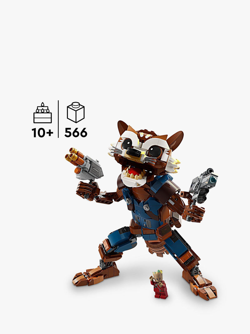 LEGO Rocket and Baby Groot Figures 566 Pieces, UK version