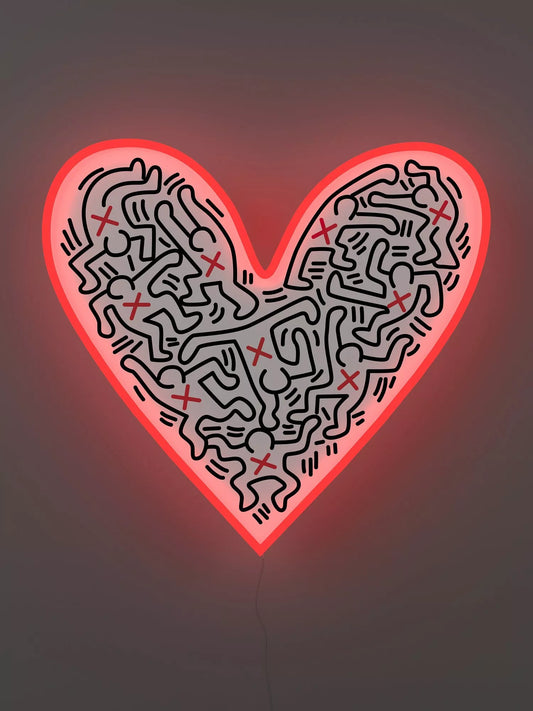 Yellowpop Dance Heart LED Neon Sign, Red