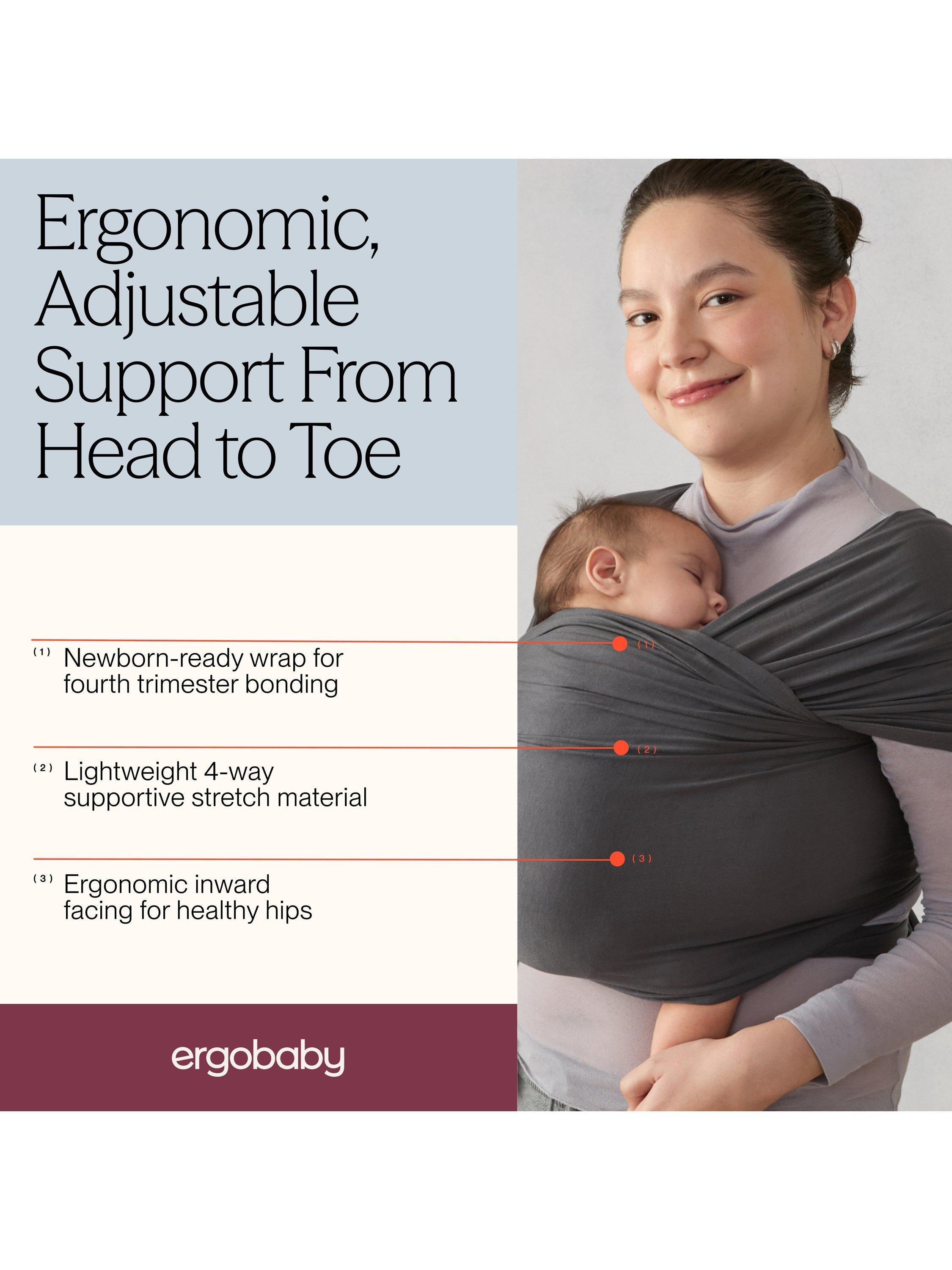 Ergobaby Aura baby carrier wrap one size - British product
