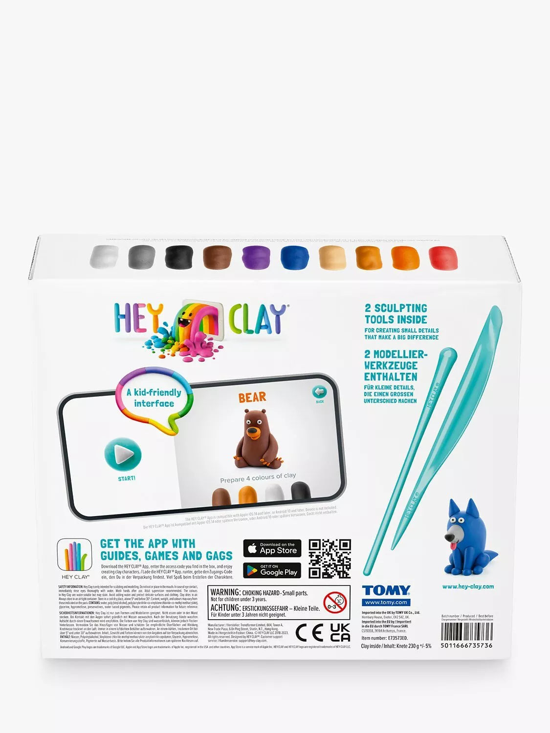 TOMY Hey Clay Forest Animals large craft kit, UK version