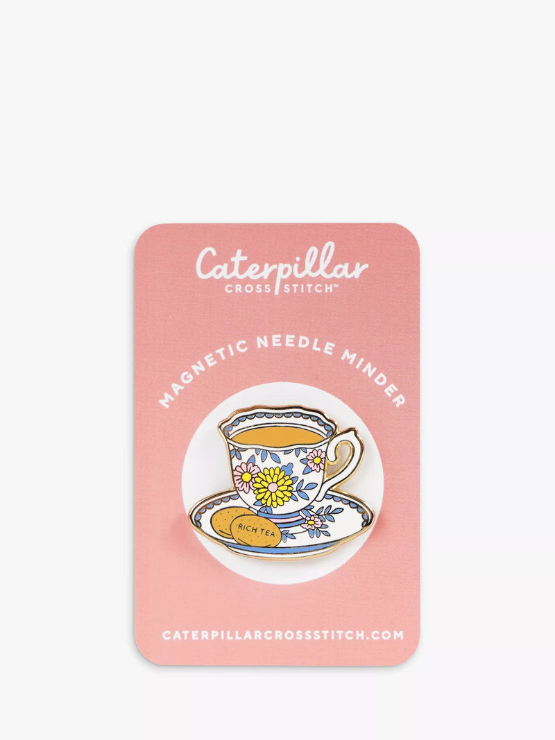 Caterpillar Cross Stitch teacup needle minder (British brand)