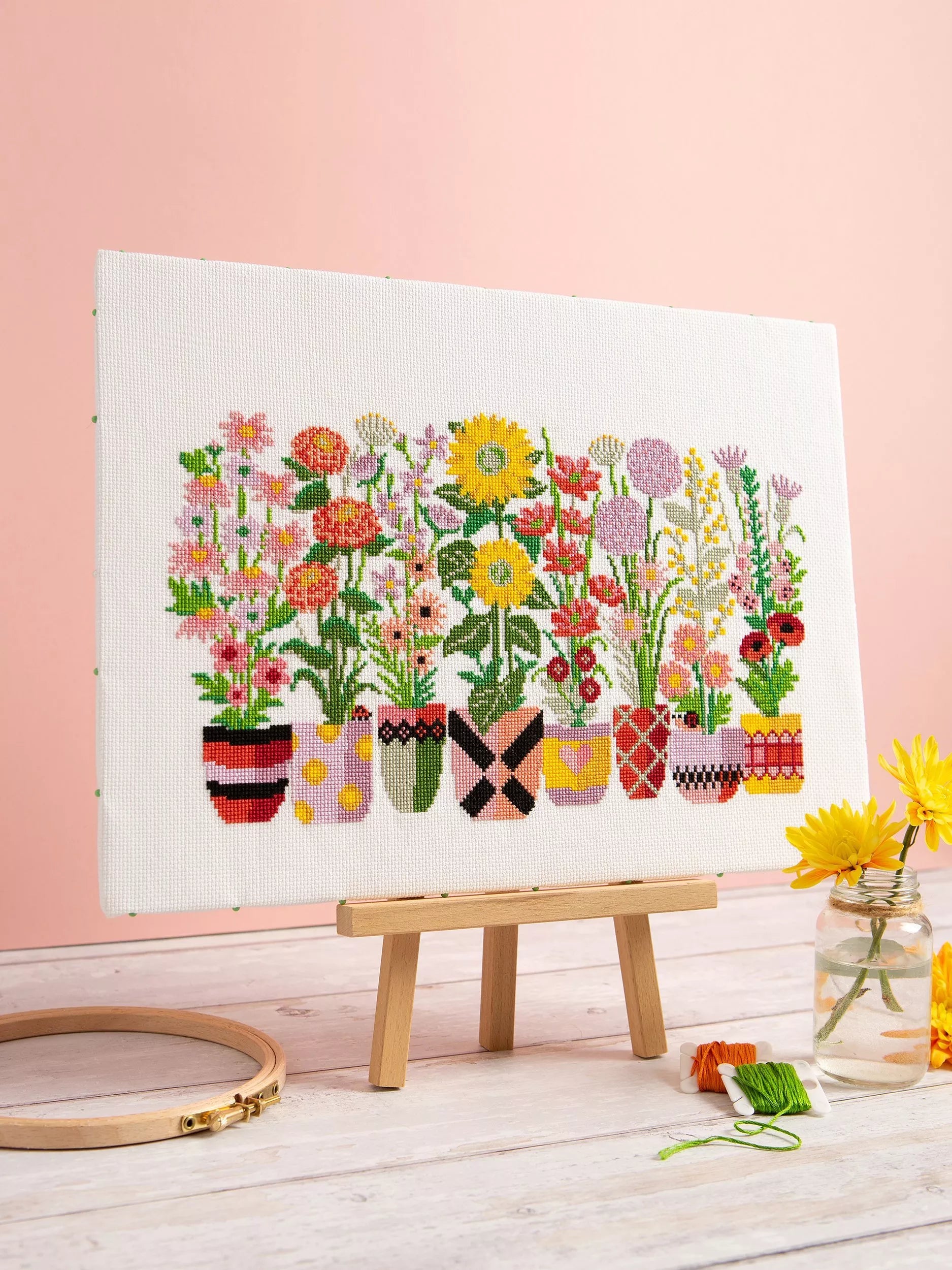 Caterpillar Cross Stitch Bloom and Grow cross stitch kit (British brand)