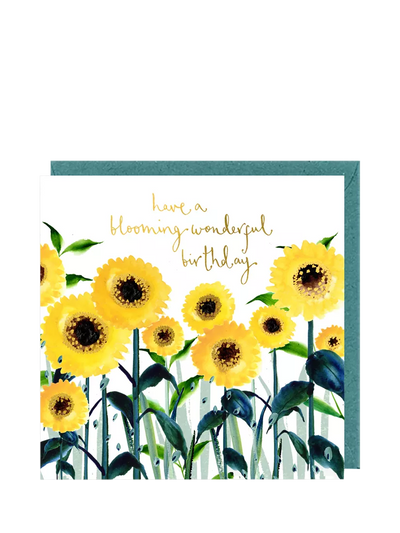 John Lewis Louise Mulgrew Designs Sunflowers Birthday Card- Buy online at McGrocer