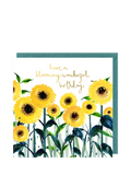 Louise Mulgrew Designs sunflower birthday card (British brand)
