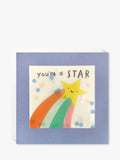 Colourful Star Design Birthday Card Blank Inside with Envelope