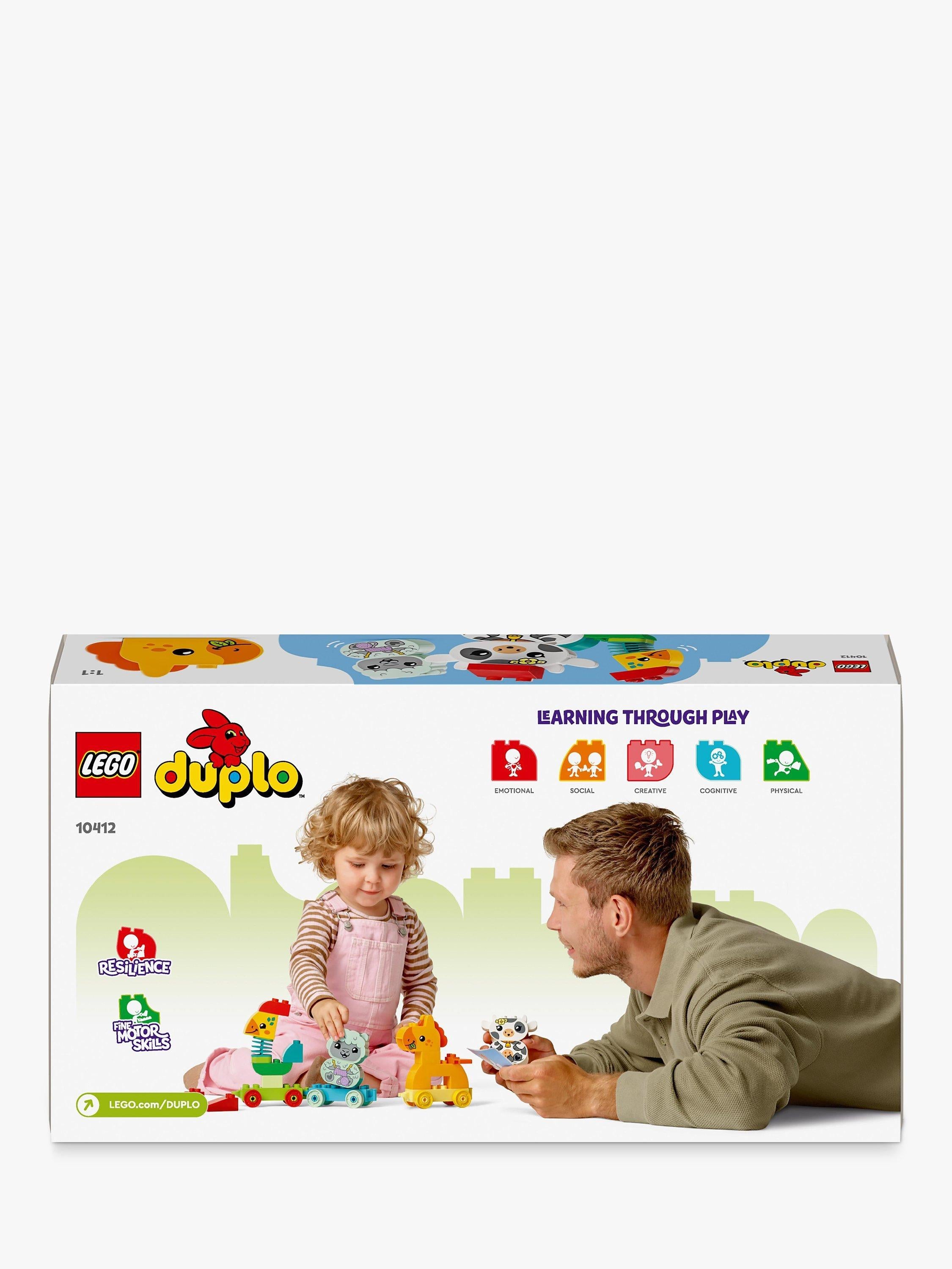 LEGO DUPLO Animal Train building set for toddlers, UK version