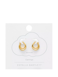 Estella Bartlett gold plated double twisted hoop earrings, imported from the UK