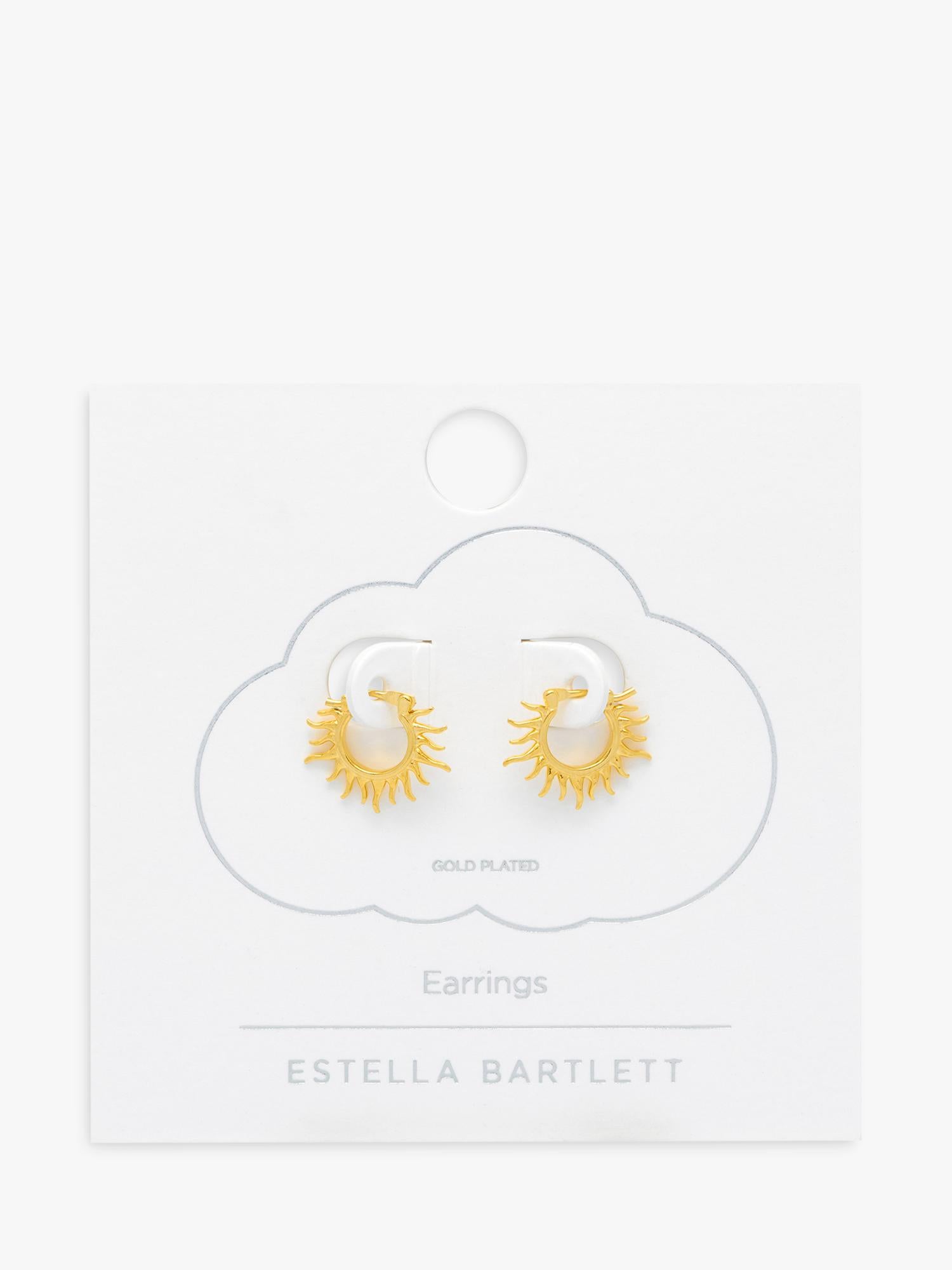 أقراط Estella Bartlett الشمس الدائرية ذهبية، نسخة المملكة المتحدة