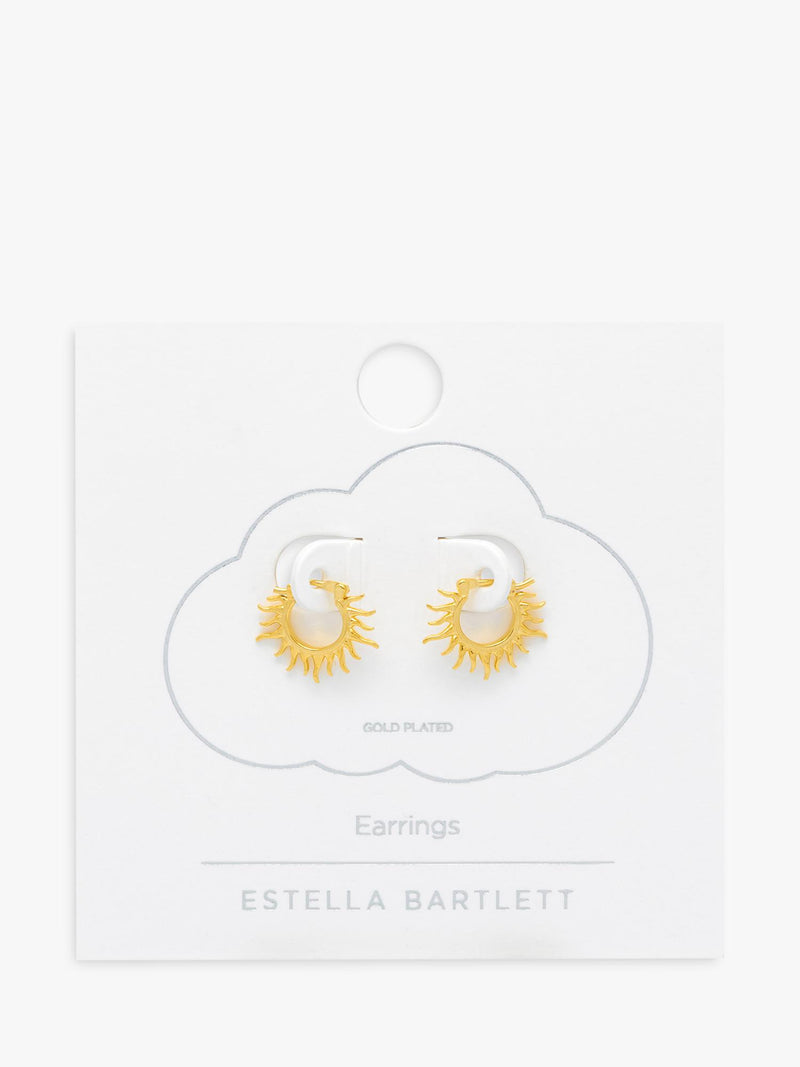 أقراط Estella Bartlett الشمس الدائرية ذهبية، نسخة المملكة المتحدة