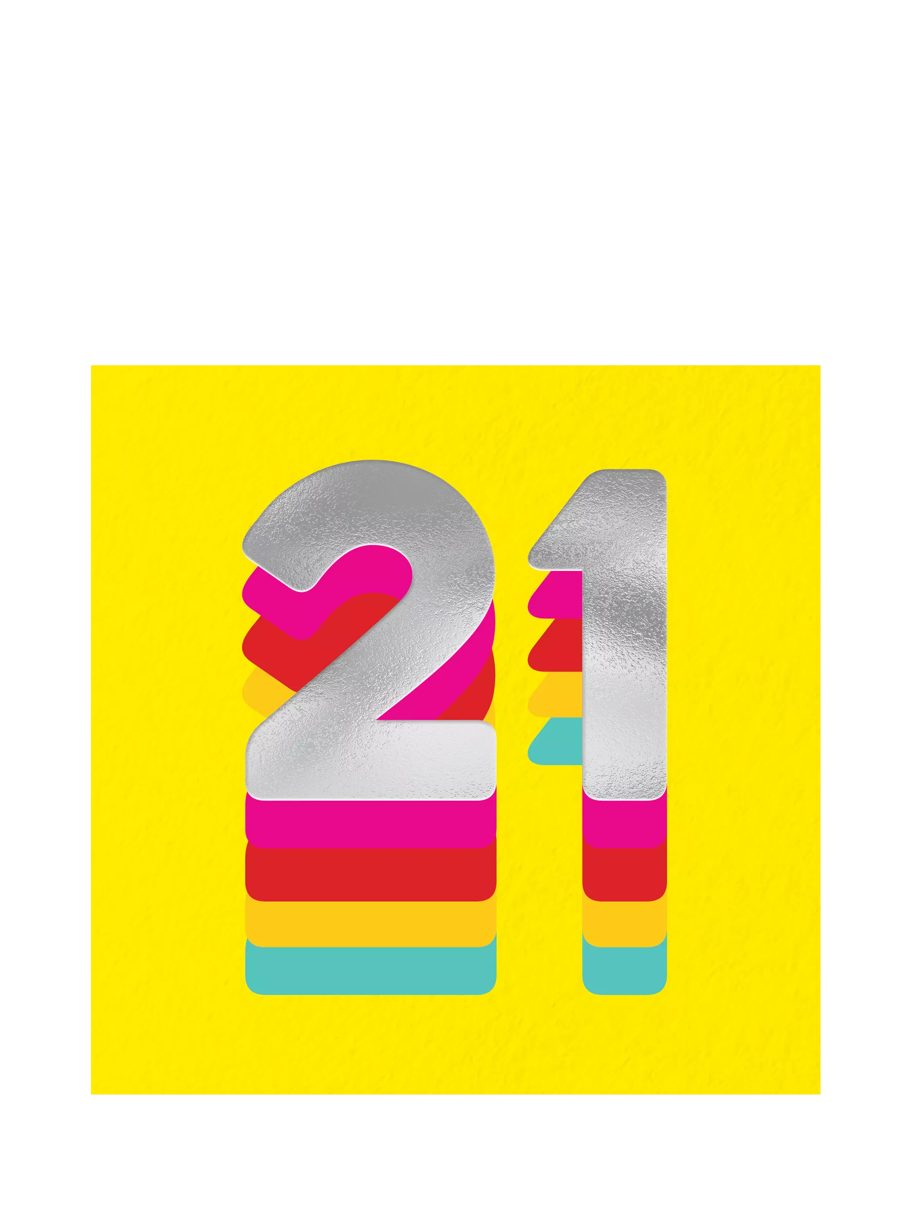 Redback Cards rainbow 21st birthday card - British product