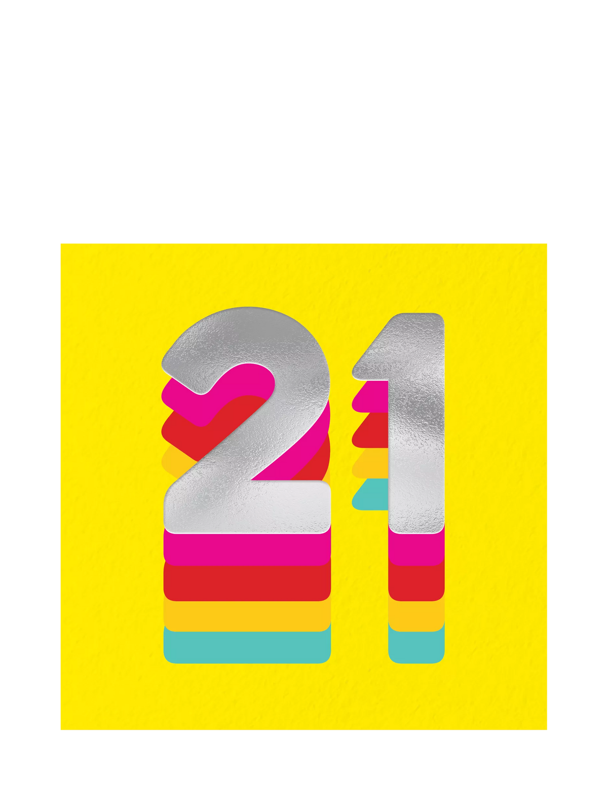 Redback Cards rainbow 21st birthday card - British product