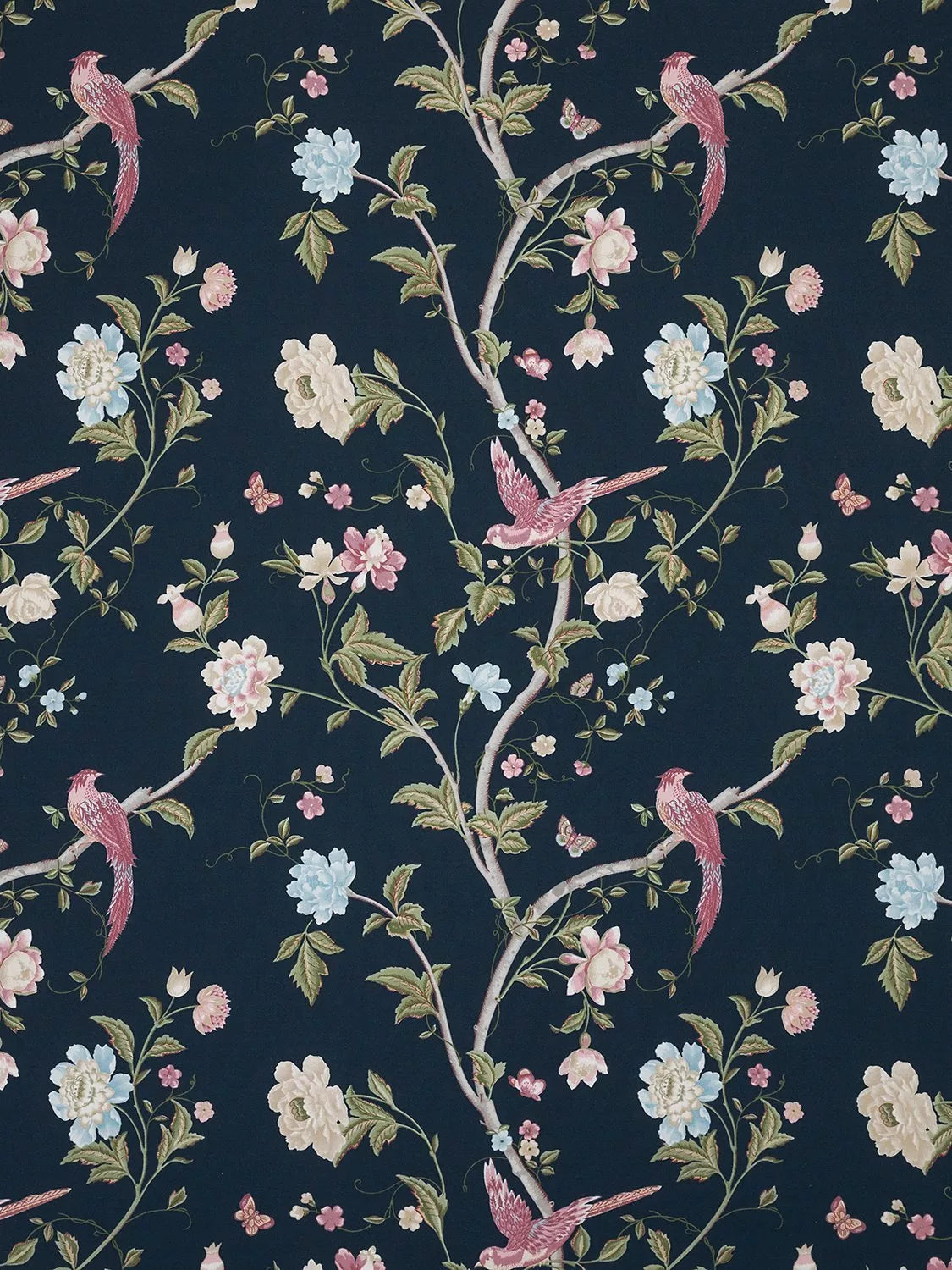 Laura Ashley Summer Furnishing Fabric, Midnight Blue