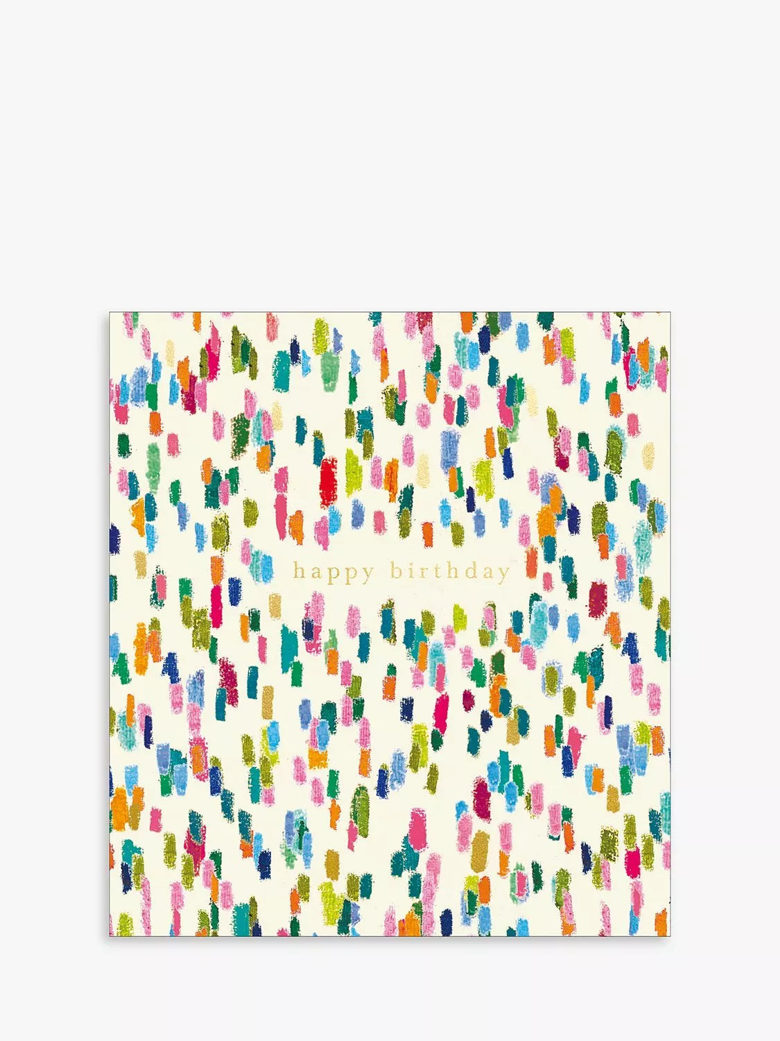 Woodmansterne Colorful Dashes birthday card, imported from the UK