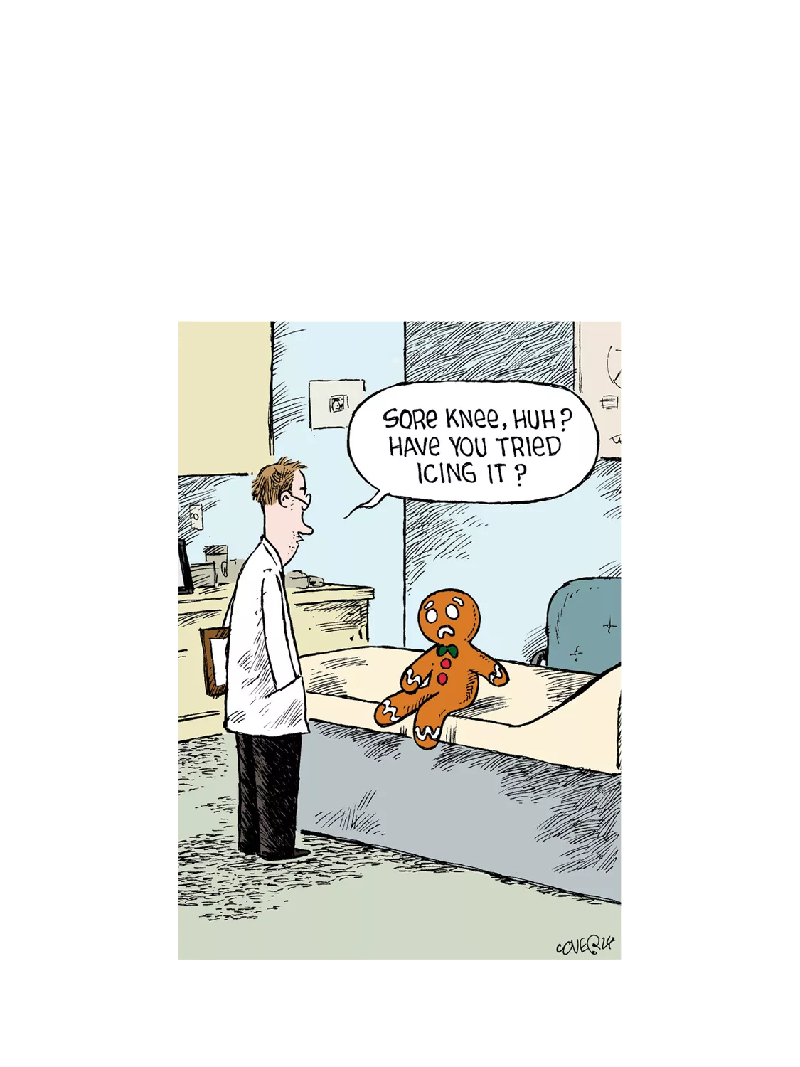 Woodmansterne Gingerbread Man blank greeting card (British brand)