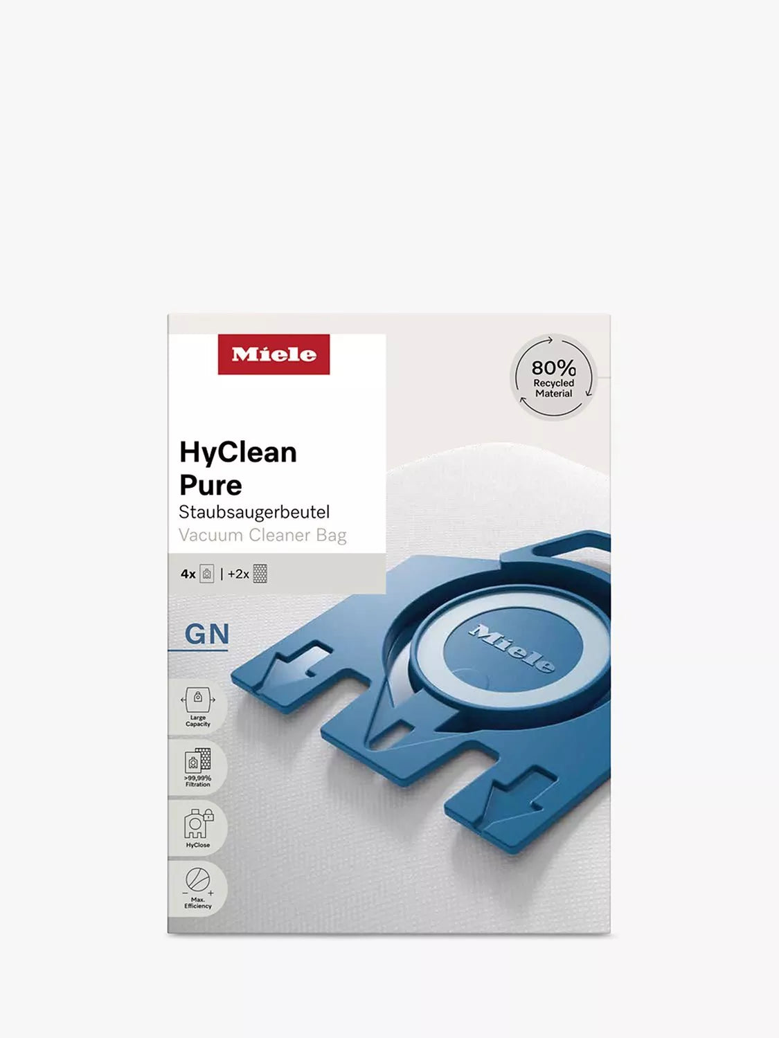 Miele HyClean Pure Staubsaugerbeutel 4er-Pack (britische Marke)